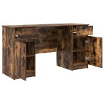 vidaXL Birou, stejar fumuriu, 140x49x76 cm, lemn prelucrat