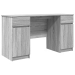 vidaXL Birou cu sertar sonoma gri 140 x 49 x 76 cm Lemn compozit