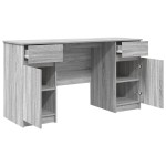 vidaXL Birou cu sertar sonoma gri 140 x 49 x 76 cm Lemn compozit