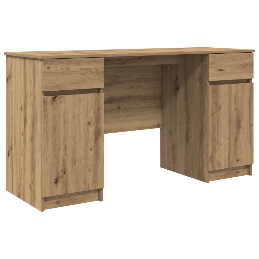 vidaXL Birou, stejar artizanal, 140x49x76 cm, lemn prelucrat
