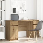 vidaXL Birou, stejar artizanal, 140x49x76 cm, lemn prelucrat