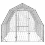 vidaXL Pui de găină 2,5x4x2,25 m Oțel galvanizat