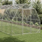 vidaXL Pui de găină 2,5x6x2,25 m Oțel galvanizat