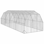 vidaXL Pui de găină 2,5x8x2,25 m Oțel galvanizat
