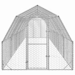 vidaXL Pui de găină 2,5x12x2,25 m Oțel galvanizat
