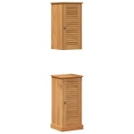 vidaXL Set de mobilier pentru baie VIGO 2 pcs Marou și Marou miere