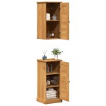 vidaXL Set de mobilier pentru baie VIGO 2 pcs Marou și Marou miere