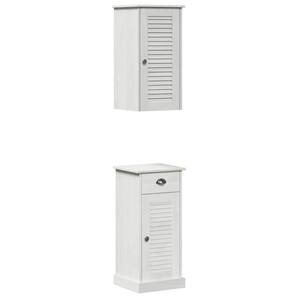 vidaXL Set de mobilier pentru baie cu sertar VIGO 2 pcs Maro și alb