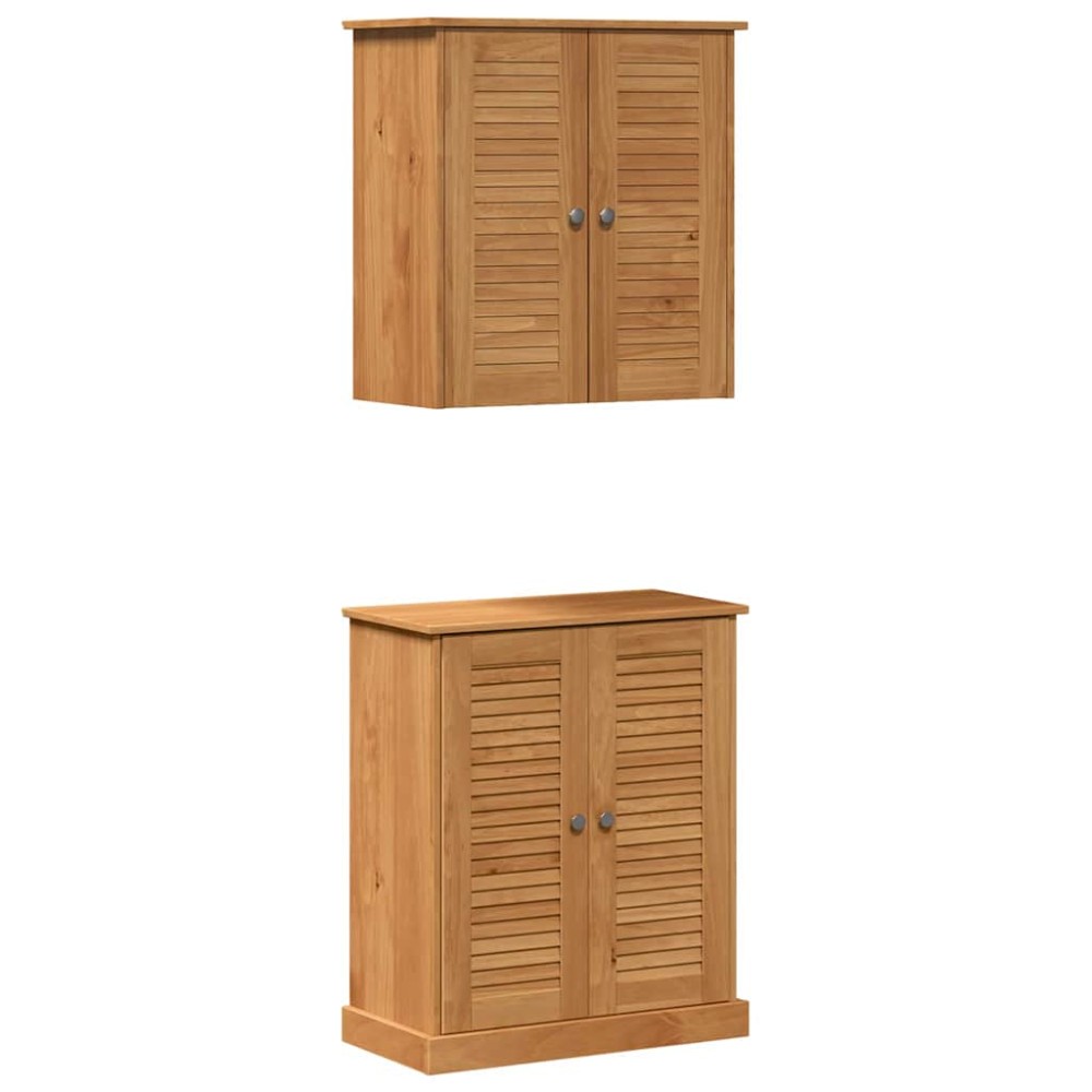 vidaXL Set de mobilier pentru baie VIGO 2 pcs Maro 67.5 x 34 x 80 cm