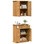 vidaXL Set de mobilier pentru baie VIGO 2 pcs Maro 67.5 x 34 x 80 cm