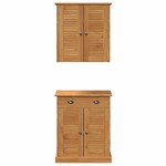 vidaXL Set de mobilier pentru baie VIGO 2 pcs Maro 67.5 x 34 x 80 cm