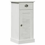 vidaXL Set de mobilier pentru baie 3 pcs Alb Antic Lemn de pin masiv