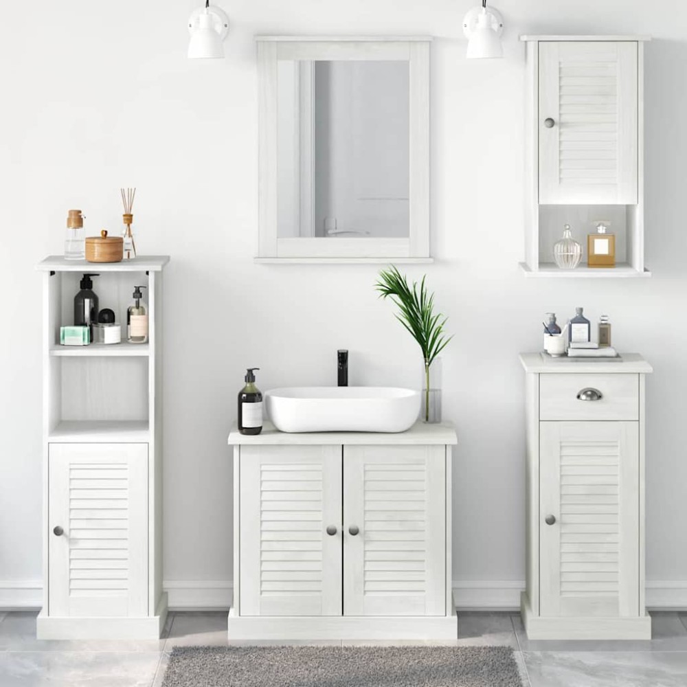 vidaXL Set de mobilier pentru baie cu sertar VIGO 5 pcs alb antichizat