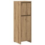 vidaXL Set mobilier de baie, 4 piese, stejar artizanal, lemn prelucrat