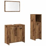 vidaXL Set mobilier de baie, 3 piese, lemn vechi, lemn prelucrat vidaXL Set mobilier de baie, 3 piese, lemn vechi, lemn prelucrat