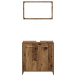 vidaXL Set mobilier de baie, 3 piese, lemn vechi, lemn prelucrat vidaXL Set mobilier de baie, 3 piese, lemn vechi, lemn prelucrat