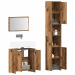 vidaXL Set mobilier de baie, 3 piese, lemn vechi, lemn prelucrat vidaXL Set mobilier de baie, 3 piese, lemn vechi, lemn prelucrat
