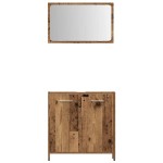 vidaXL Set mobilier de baie, 3 piese, lemn vechi, lemn prelucrat vidaXL Set mobilier de baie, 3 piese, lemn vechi, lemn prelucrat