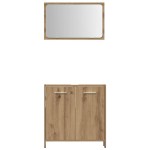 vidaXL Set mobilier de baie, 3 piese, stejar artizanal, lemn prelucrat vidaXL Set mobilier de baie, 3 piese, stejar artizanal, lemn prelucrat