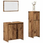 vidaXL Set mobilier de baie, 3 piese, lemn vechi, lemn prelucrat vidaXL Set mobilier de baie, 3 piese, lemn vechi, lemn prelucrat