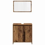 vidaXL Set mobilier de baie, 3 piese, lemn vechi, lemn prelucrat vidaXL Set mobilier de baie, 3 piese, lemn vechi, lemn prelucrat