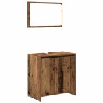 vidaXL Set mobilier de baie, 3 piese, lemn vechi, lemn prelucrat vidaXL Set mobilier de baie, 3 piese, lemn vechi, lemn prelucrat