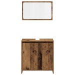 vidaXL Set mobilier de baie, 3 piese, lemn vechi, lemn prelucrat vidaXL Set mobilier de baie, 3 piese, lemn vechi, lemn prelucrat