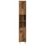 vidaXL Set mobilier de baie, 3 piese, lemn vechi, lemn prelucrat vidaXL Set mobilier de baie, 3 piese, lemn vechi, lemn prelucrat