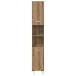 vidaXL Set mobilier de baie, 3 piese, stejar artizanal, lemn prelucrat vidaXL Set mobilier de baie, 3 piese, stejar artizanal, lemn prelucrat