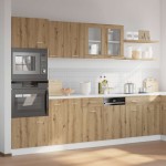 vidaXL Set dulapuri de bucătărie 7 piese Artisan Stejar lemn prelucrat vidaXL Set dulapuri de bucătărie 7 piese Artisan Stejar lemn prelucrat