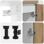 vidaXL Set dulapuri de bucătărie 4 piese Artisan Stejar lemn prelucrat vidaXL Set dulapuri de bucătărie 4 piese Artisan Stejar lemn prelucrat