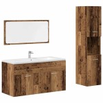 vidaXL Set mobilier de baie, 3 piese, lemn vechi, lemn prelucrat vidaXL Set mobilier de baie, 3 piese, lemn vechi, lemn prelucrat