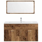 vidaXL Set mobilier de baie, 3 piese, lemn vechi, lemn prelucrat vidaXL Set mobilier de baie, 3 piese, lemn vechi, lemn prelucrat