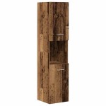 vidaXL Set mobilier de baie, 4 piese, lemn vechi, lemn prelucrat