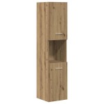 vidaXL Set mobilier de baie, 4 piese, stejar artizanal, lemn prelucrat