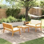 vidaXL Set bistro 3 pcs Maro 75 x 45 x 38cm Lemn masiv de acacia vidaXL Set bistro 3 pcs Maro 75 x 45 x 38cm Lemn masiv de acacia