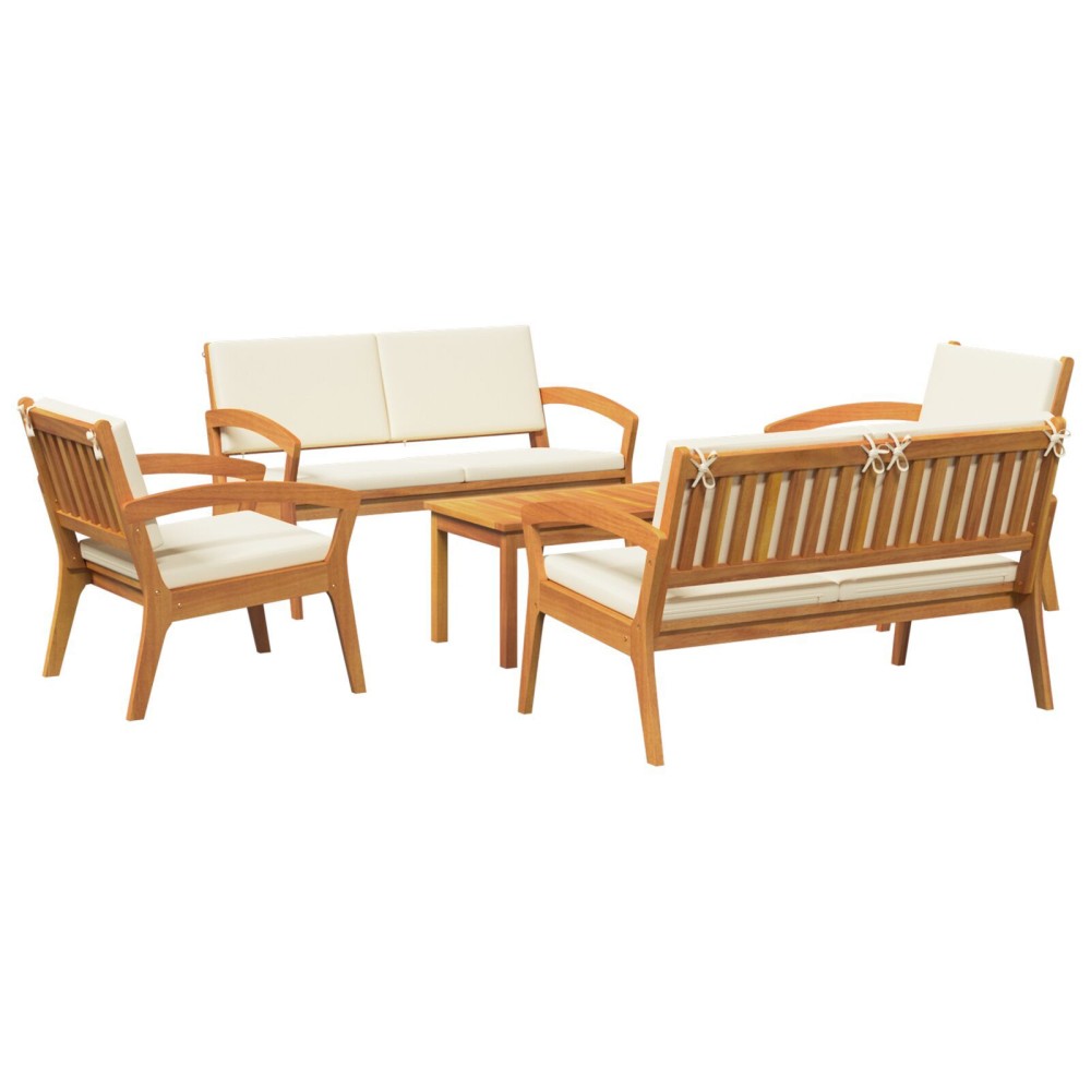 vidaXL Set bistro 5 pcs Maro 75 x 45 x 38cm Lemn masiv de acacia