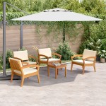 vidaXL Set bistro 5 pcs Maro 45 x 45 x 38cm Lemn masiv de acacia vidaXL Set bistro 5 pcs Maro 45 x 45 x 38cm Lemn masiv de acacia