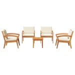 vidaXL Set bistro 5 pcs Maro 45 x 45 x 38cm Lemn masiv de acacia vidaXL Set bistro 5 pcs Maro 45 x 45 x 38cm Lemn masiv de acacia