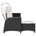vidaXL Set canapea grădină 3 piese cu perne formă L polirattan negru vidaXL Set canapea grădină 3 piese cu perne formă L polirattan negru