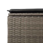 vidaXL Set mobilier grădină cu perne 2 piese gri poliratan/lemn acacia