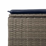 vidaXL Set mobilier grădină cu perne 2 piese gri poliratan/lemn acacia
