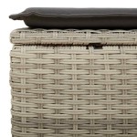 vidaXL Set canapea de grădină cu perne, 2 piese, gri deschis poliratan