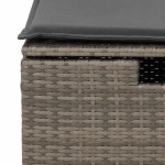 vidaXL Set mobilier grădină cu perne 2 piese gri poliratan/lemn acacia