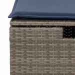 vidaXL Set mobilier grădină cu perne 2 piese gri poliratan/lemn acacia