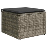 vidaXL Set mobilier grădină cu perne 2 piese gri poliratan/lemn acacia