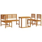 Set de dining pentru grădină vidaXL 4 piese - Lemn de acacia masiv Set de dining pentru grădină vidaXL 4 piese - Lemn de acacia masiv