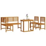 Set de dining pentru grădină vidaXL 4 piese - Lemn de acacia masiv Set de dining pentru grădină vidaXL 4 piese - Lemn de acacia masiv