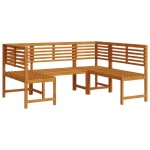 vidaXL Set bancă de grădină, 3 piese, lemn masiv de acacia