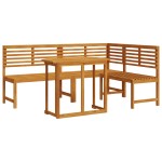 vidaXL Set bistro de grădină, 3 piese, lemn masiv de acacia